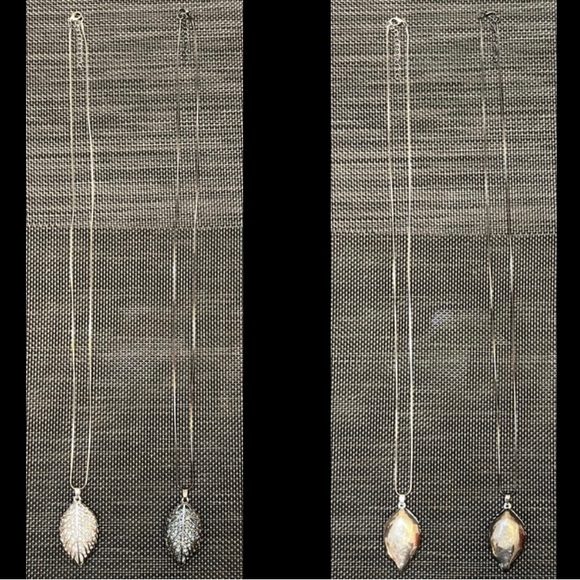 Sparkly Leaf Pendant and Necklace Bundle - Picture 1 of 10